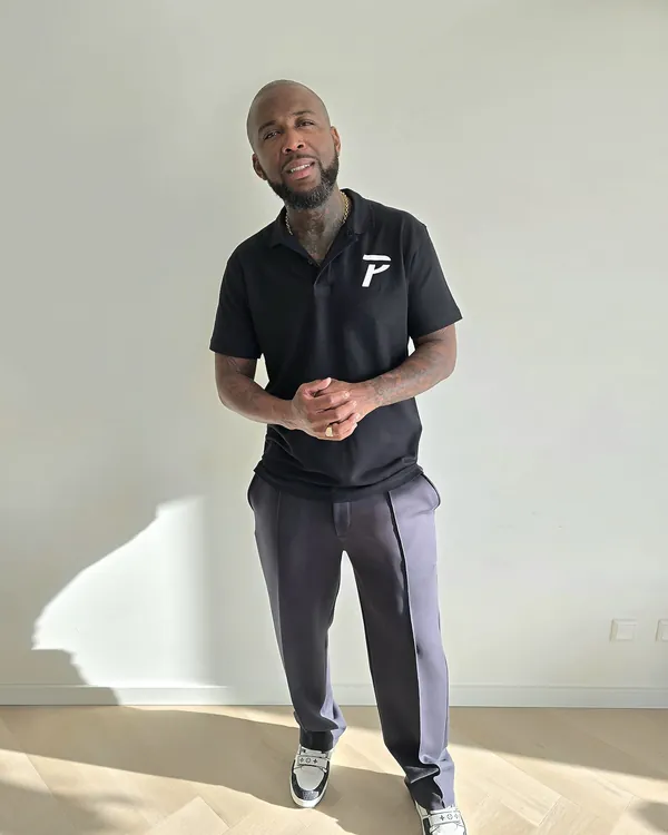 Andrew Pinas, founder of PréPro, in a PréPro polo